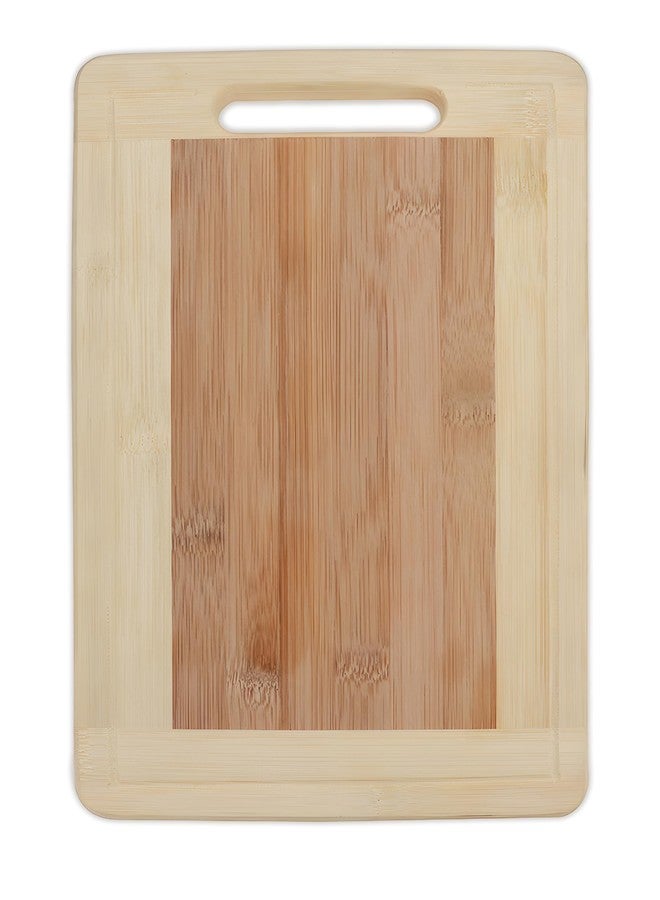 AB SALES Bamboo Cutting Boards for Kitchen, Wood Chopping Boards with Juice Groove & Handles, Cutting Board for Vegetables, Fruit & Cheese | Heavy Duty Serving Tray | 24 X 34 cms | 1.8 cm Thickness - Image 1